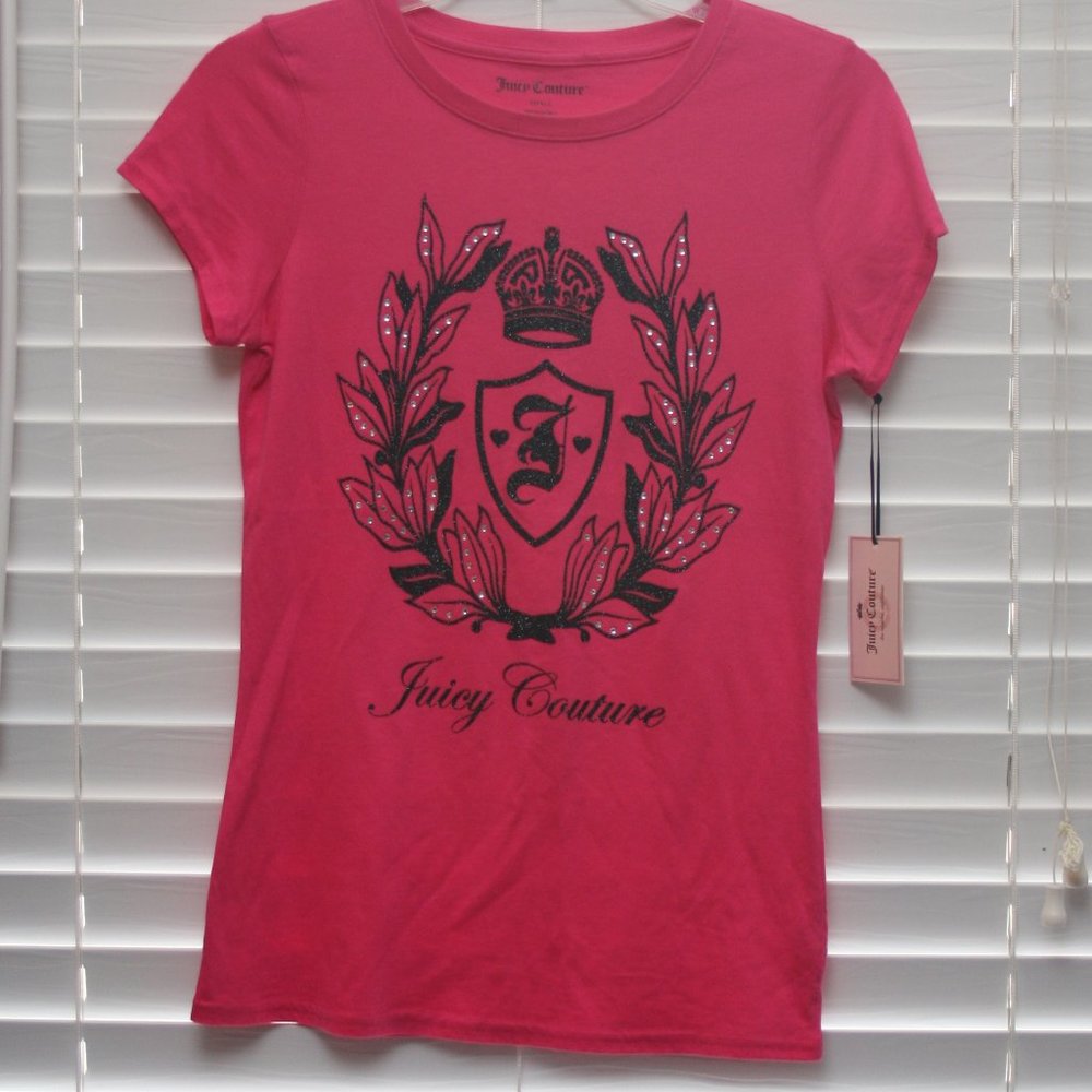 NWT Juicy Couture Glitter and Rhinestone Shirt